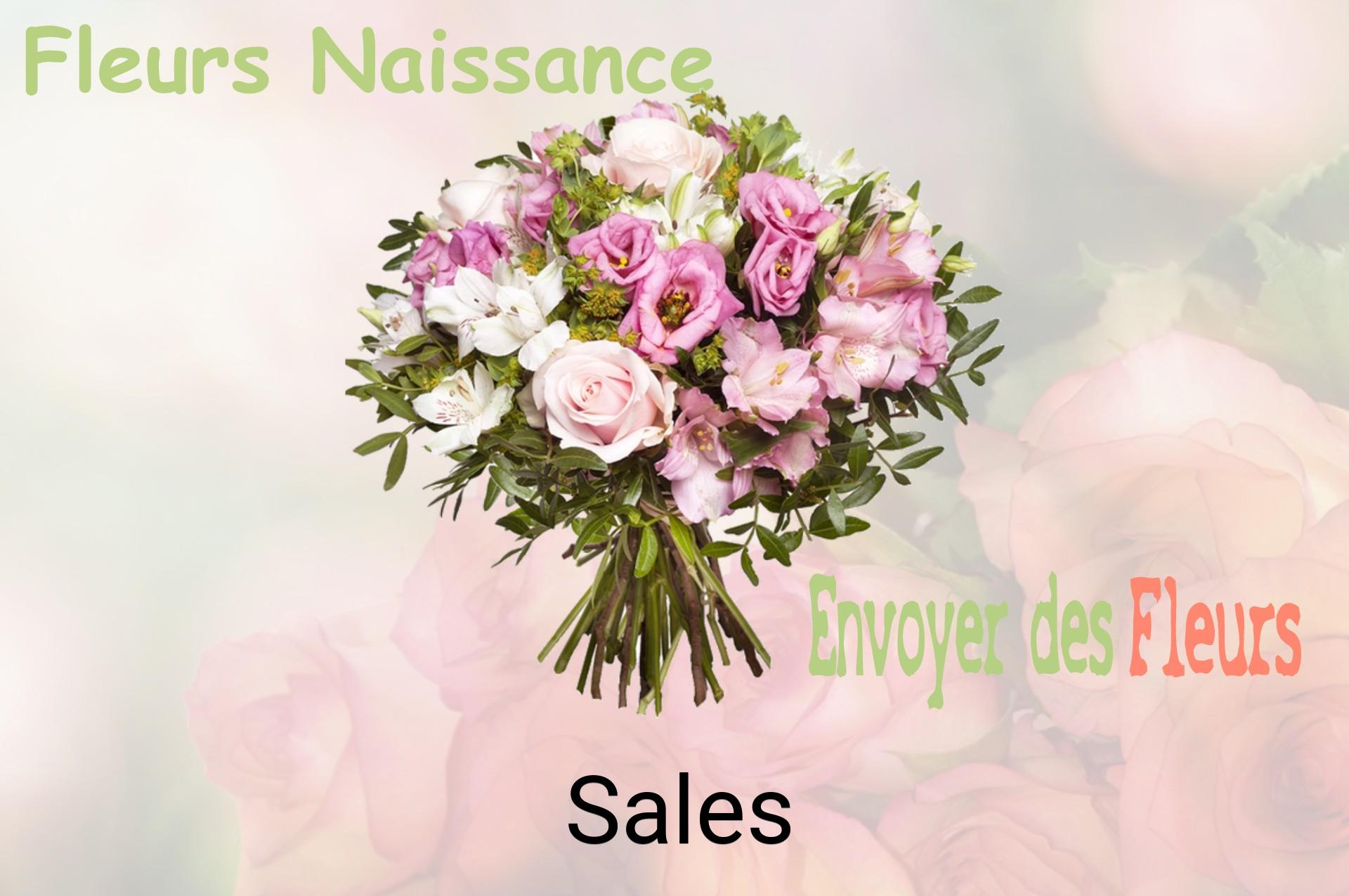 Bouquet de fleurs de naissance livré à Sales